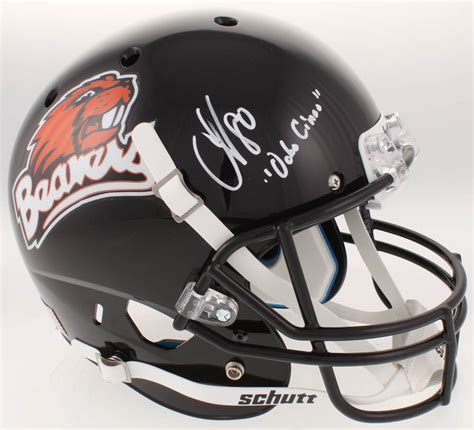 Chad Johnson Signed Oregon State Beavers Full-Size Helmet Inscribed ...