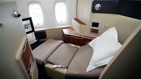 Qantas A380 First Class Dubai to London - YouTube