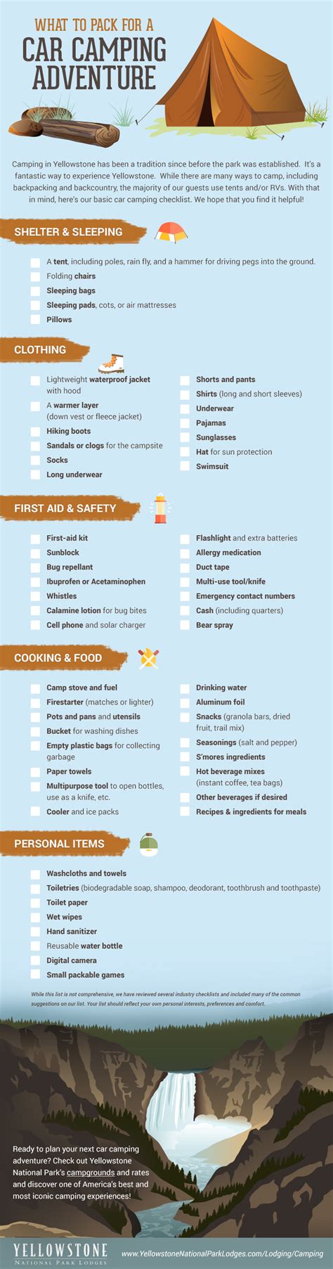 Car Camping Checklist [Infographic]