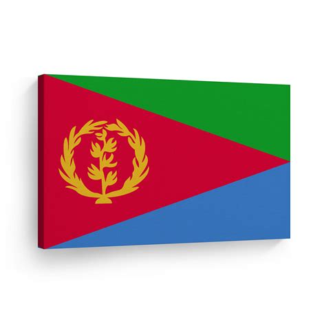 Smile Art Design Eritrea Flag Canvas Wall Art Print Country Flags ...