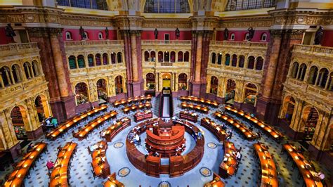 Main Reading Room of the Library of Congress, Washington, DC