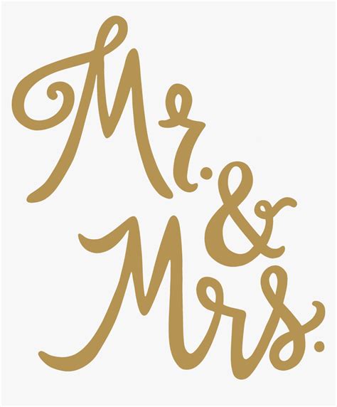 Mr And Mrs Svg - Calligraphy, HD Png Download - kindpng