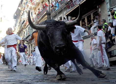 The Running of the Bulls in Pamplona