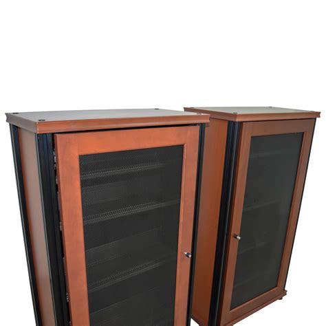 90% OFF - Salamander Designs Salamander Designs Synergy Media Cabinets with Glass Doors / Storage