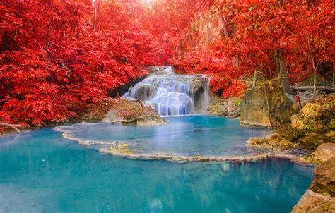 Autumn Waterfall Wallpapers - Top Free Autumn Waterfall Backgrounds ...