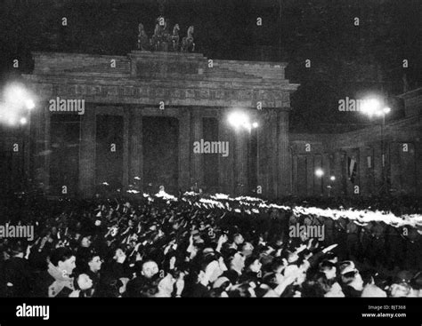 The Brandenburg Gate, Berlin, Germany, 30 January 1933. Artist Stock ...