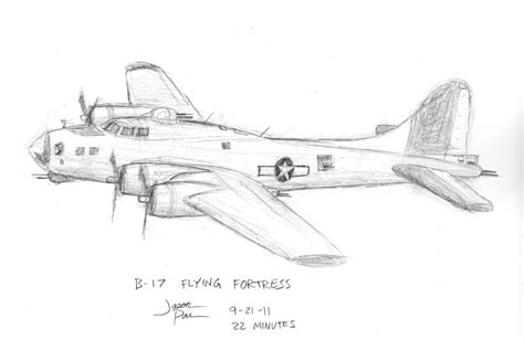 How to draw a boeing b17 bomber easy step by step for beginners video tutorial | Rock Draw