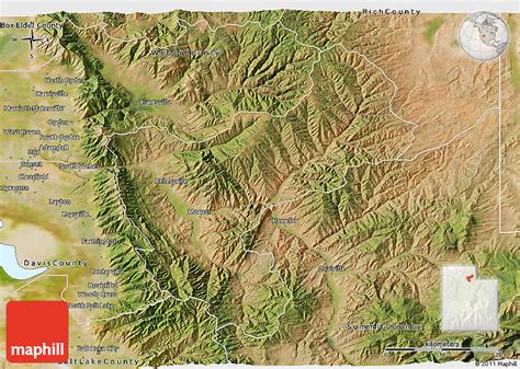 Satellite 3D Map of Morgan County