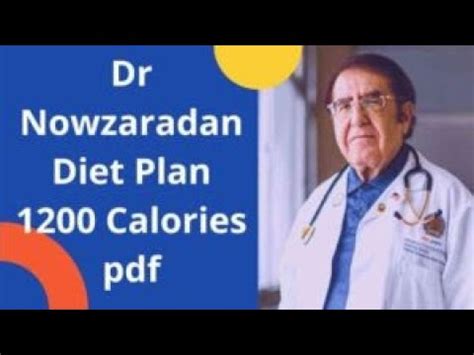 Dr Nowzaradan Diet Plan 1200 Calories pdf | Dr Now 1200 Calorie Diet - YouTube