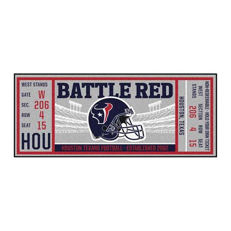 NFL - Houston Texans Ticket Runner | AmericanGamingSupply