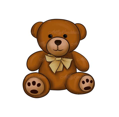 Teddy Bear Clipart, Teddy Bear PNG, Baby Shower, Digital Download ...