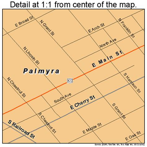 Palmyra Pennsylvania Street Map 4257720