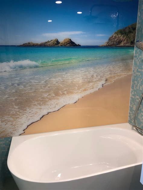 Printed Bathroom Splashback Walls | Acrylic splashbacks, Printed glass splashbacks, Shower panels