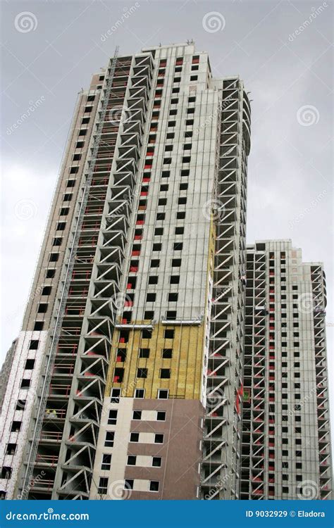 Tall building construction stock image. Image of equipment - 9032929