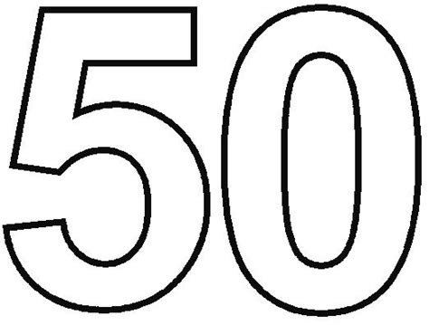 Number 50 Coloring Page | Birthday coloring pages, Coloring pages, Printable numbers