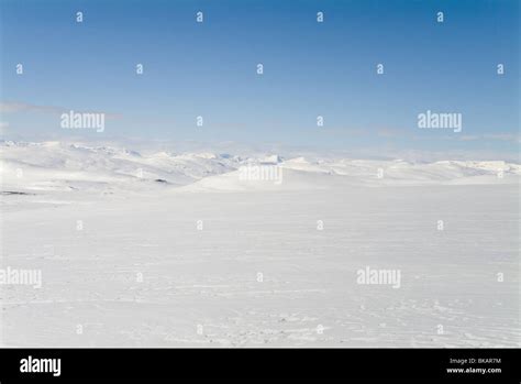 Finland Lapland snowy mountain landscape Stock Photo - Alamy