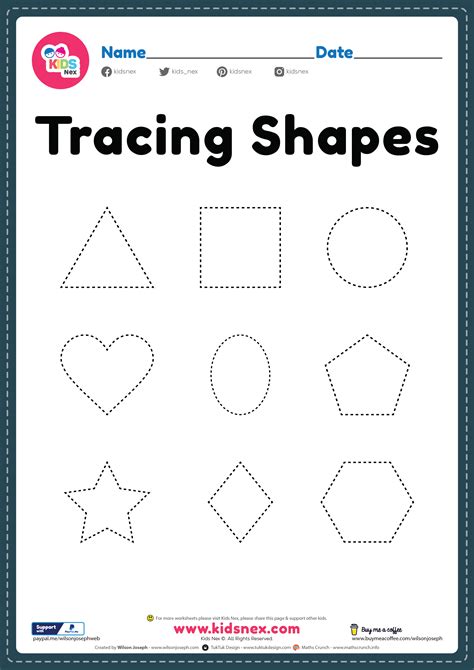 Free Printable Tracing Shapes Worksheets Pdf - Printable Word Searches