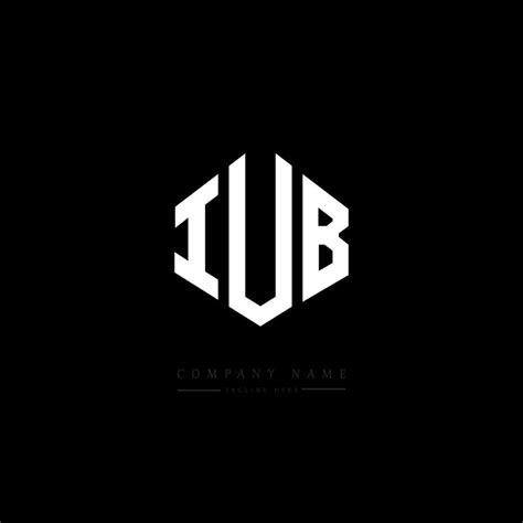 IUB letter logo design with polygon shape. IUB polygon and cube shape ...