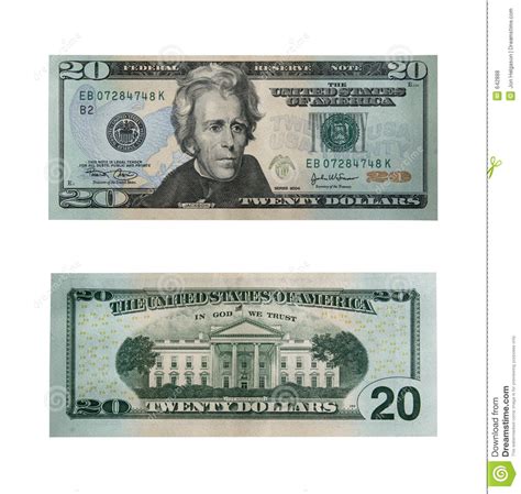 20 Dollar Bill Printable