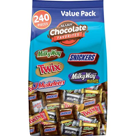 MARS Mixed Chocolate Bars Minis, 240 Count - Walmart.com