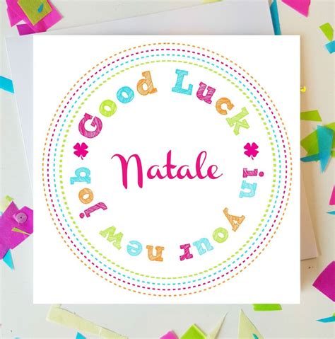 PERSONALISED Handmade Good Luck Congratulations New Job Card | eBay | New job card, Good luck ...