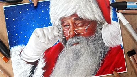 Realistic Santa Claus Drawing