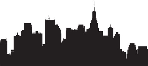 New York City Skyline Silhouette Clip art - Big City Silhouette PNG ...