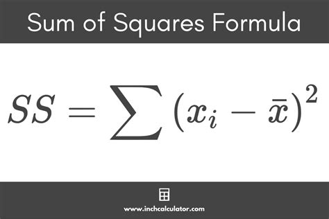 Sum of Squares Calculator (with Steps) - Inch Calculator