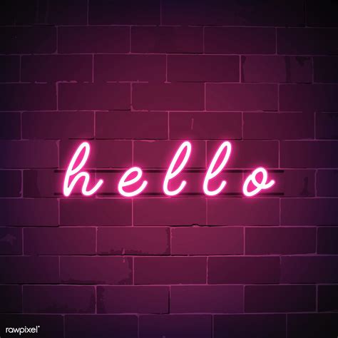 Pink hello neon sign vector | free image by rawpixel.com / NingZk V. | Pink neon wallpaper, Neon ...