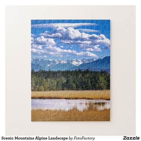 Scenic Mountains Alpine Landscape Jigsaw Puzzle