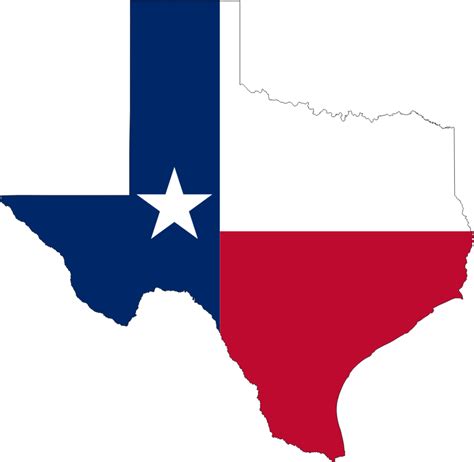 Texas State Flag Map - Openclipart