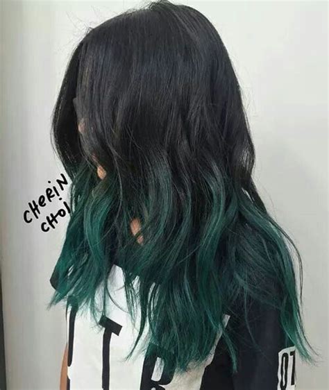 Black and green hair ♡ | Dark green hair, Hair color for black hair, Best hair dye