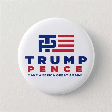 Donald Trump Pence 2016 Election Campaign Button | Zazzle