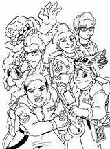 Ghostbusters Coloring Page sketch template