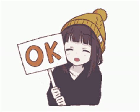 Cute Anime Holding Okay Sign GIF | GIFDB.com