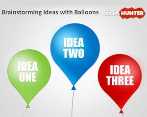 Free Balloons PowerPoint Template for Brainstorming