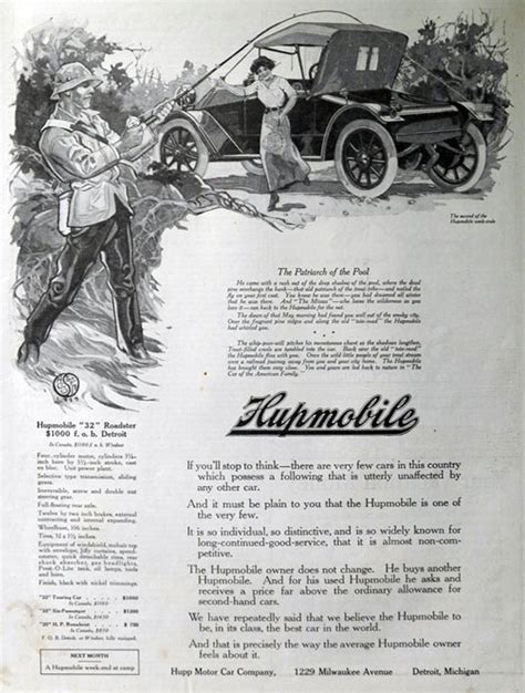 1913 Hupmobile "32" Roadster Ad, Vintage Car Ads ~ Other