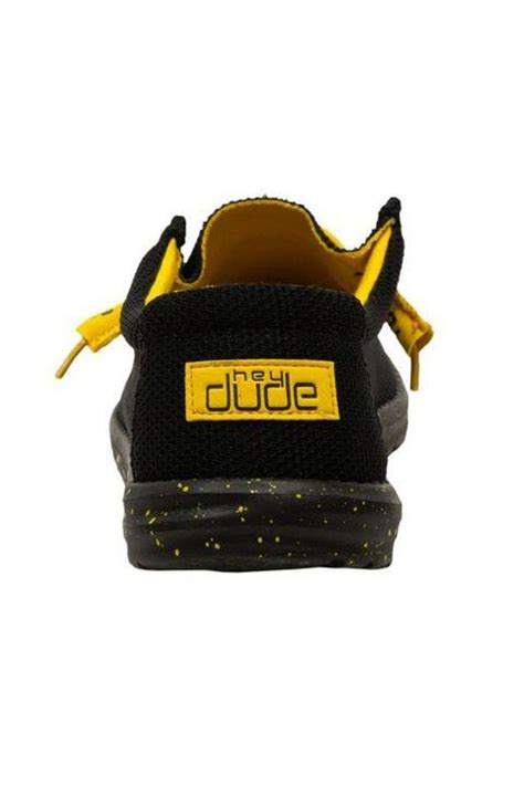 Hey Dude Wally Sox Black & Yellow - ShopperBoard