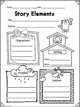 Free Story Elements Worksheet - Plot | Setting | Theme | Teaching ...