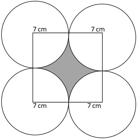 Find the area of the shaded region in the figure shown\n \n \n \n \n