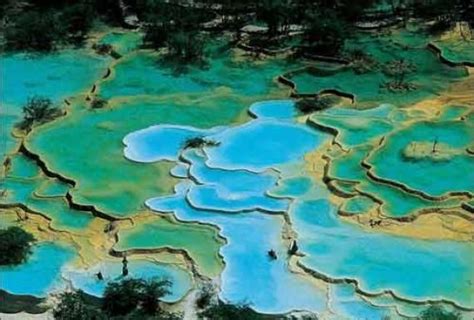 Huanglong Travertine Pools | Scenic, World heritage sites, Places to visit