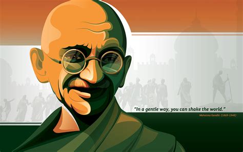 Mahatma Gandhi - You Can Shake The WORLD Wallpaper, HD Inspirational ...