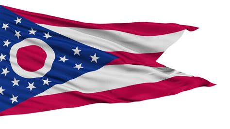 Flag Of Ohio In The Shape Of Ohio State With The USA Flag In The Background Animation Stock ...