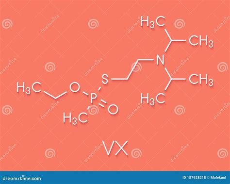 VX Nerve Agent Molecule Chemical Weapon. Skeletal Formula. Stock Illustration - Illustration of ...