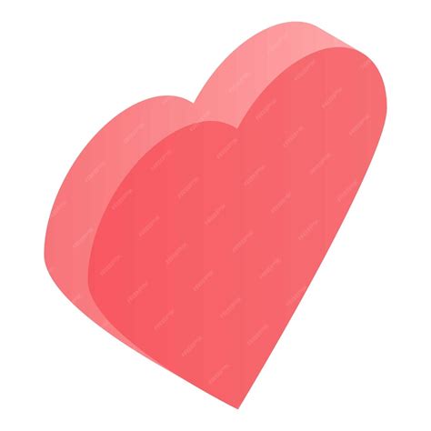 Premium Vector | Heart emoji icon isometric of heart emoji vector icon ...