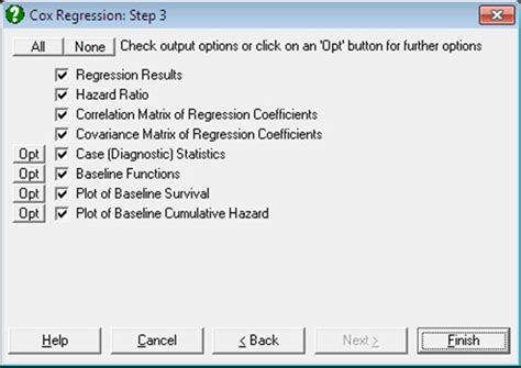 Unistat Statistics Software | Survival-Cox Regression