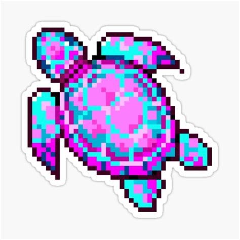 "Pixel Sea Turtle" Sticker by theCatghost | Redbubble