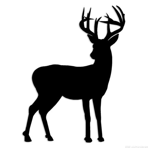 Buck Deer Silhouette - Decal Sticker - Multiple Colors & Sizes ...