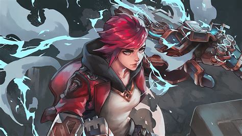 vi, arcane, lol, league of legends, game, art, 4k, HD Wallpaper | Rare Gallery