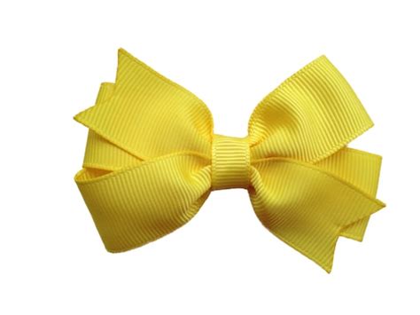 Yellow hair bow yellow bow toddler bows baby bows toddler